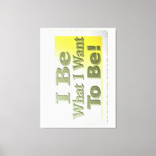 Niedliches Design über "I Be" T - Shirt Throw Pill Leinwanddruck