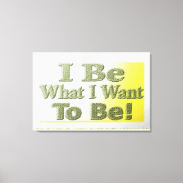 Niedliches Design über "I Be" T - Shirt Throw Pill Leinwanddruck