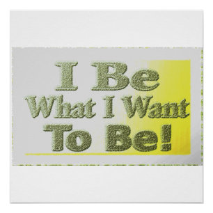 Niedliches Design über "I Be" T - Shirt Throw Pill Poster