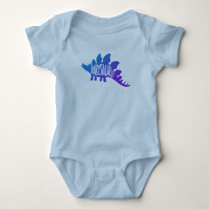 Niedliches Design von Baby Dinosaur in Blau Strampler