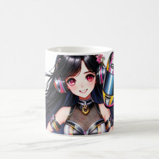 Niedliches Design von Racer Girl Kaffeetasse
