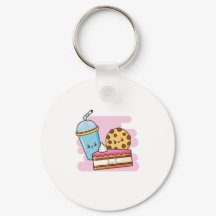 Niedliches Dessert Trio - Kuchen, Cookie und Trink