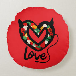 Niedliches devilisatorisches Liebe Kissen Rundkiss