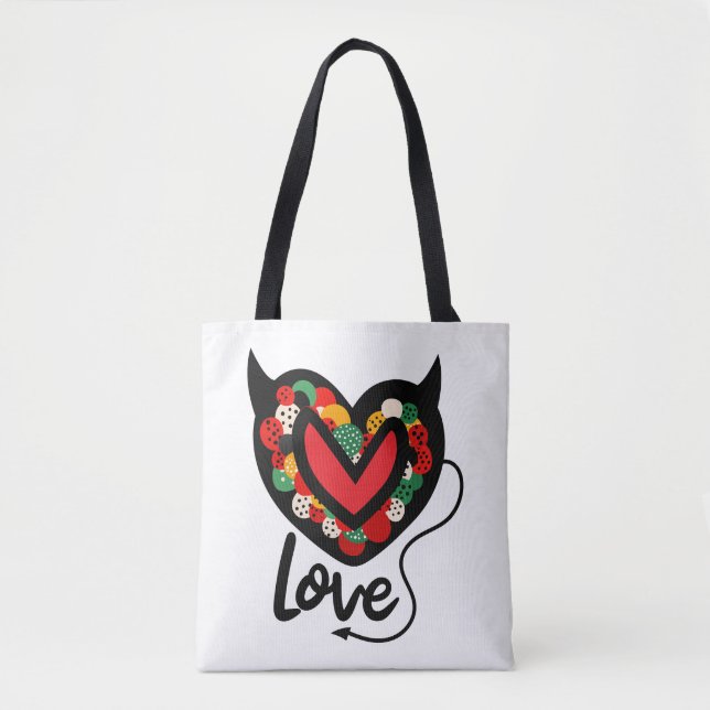 Niedliches Devilish Liebe Tote Bag (Vorderseite)