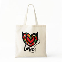 Niedliches Devilish Liebe Tote Bag