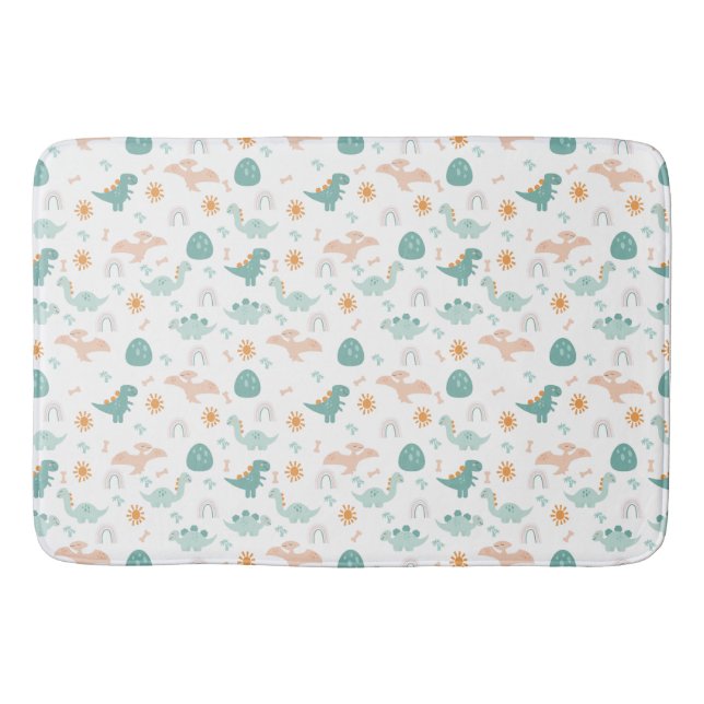 Niedliches Dino Adventure Pattern Kinder Badezimme Badematte (Vorderseite)