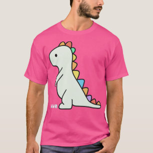 Niedliches Dino in Pastellfarbe T-Shirt