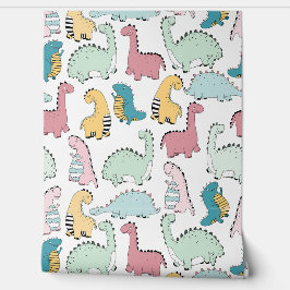 Niedliches Dino-Kinderzimmer Tapete