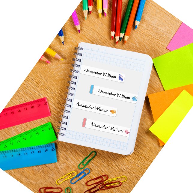 Niedliches Dino & Regenbogen Wasserdicht/Eisen auf Etiketten (Von Creator hochgeladen)