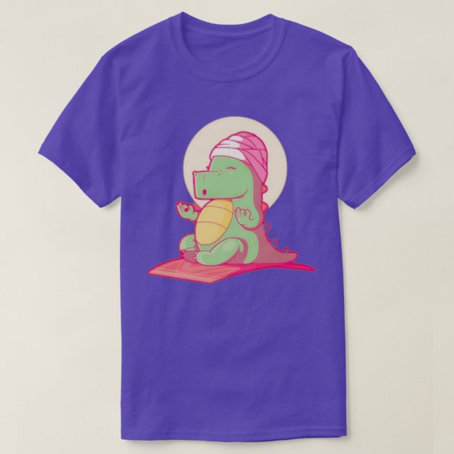 Niedliches Dino YogaYoga Matte Flexibilität Sonnig T-Shirt (Design vorne)
