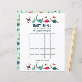 Niedliches Dinosaur Bingo Baby Duschspiel