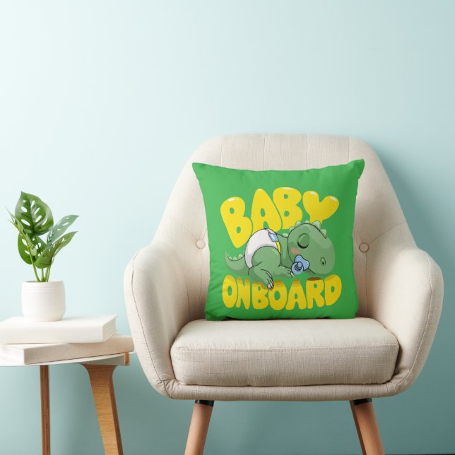 Niedliches Dinosaurier Baby an Bord Auto Decal | S Kissen (Stuhl )