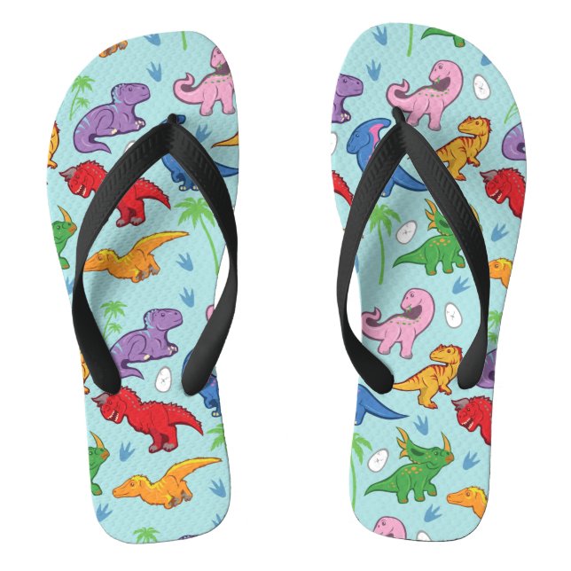 Niedliches Dinosaurier-Muster Flip Flops (Fußbett)