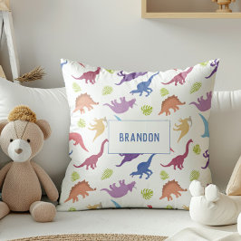 Niedliches Dinosaurier Muster Kid Personalisierter Kissen