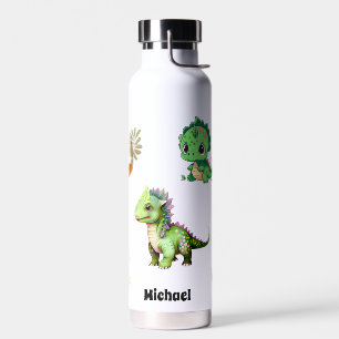 Niedliches Dinosaurier Muster Kids Personalisierte Trinkflasche