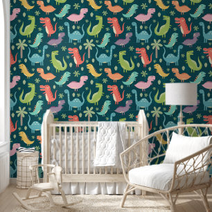 Niedliches Dinosaurier Muster Kids Zimmer Kinderzi Tapete