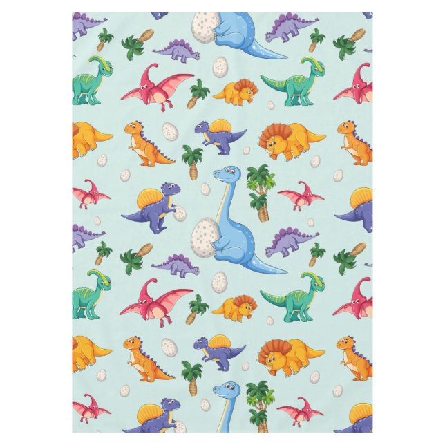 Niedliches Dinosaurier-Muster Tischdecke (Vorderseite)