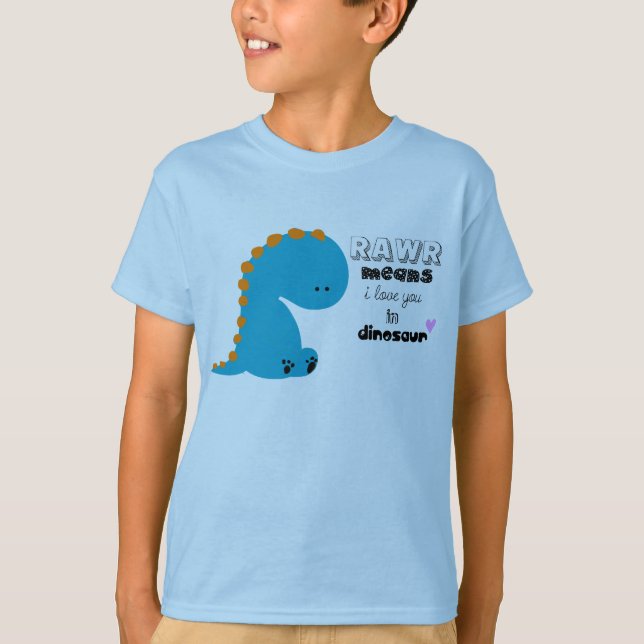 niedliches Dinosaurier-Shirt T-Shirt (Vorderseite)