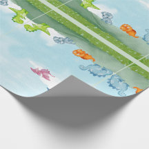 Niedliches Dinosaurier-Wrapping-Papier