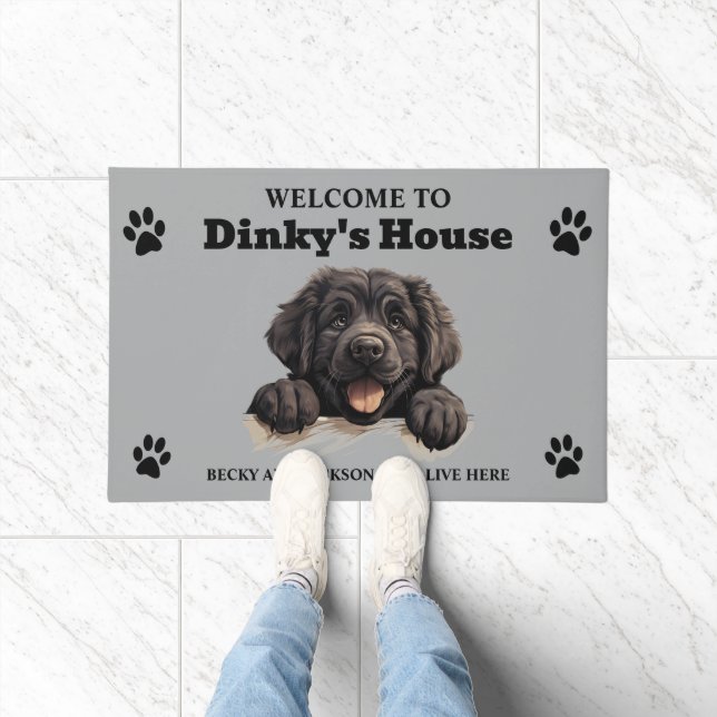 Niedliches Dog-Foto für Neufundland Fußmatte (Indoor)