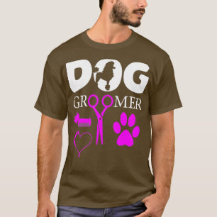 Niedliches Dog-Groomer-Design mit Grooming-Kit T-Shirt