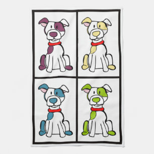 Niedliches Dog - Handtuch - Pitbull