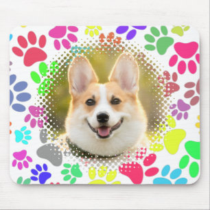 Niedliches Dog Picture Paw Muster Mousepad