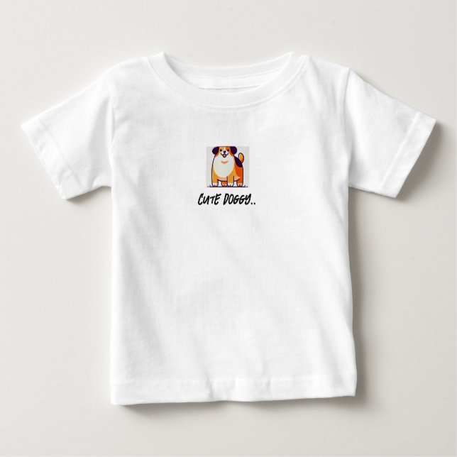 Niedliches Doggy Baby Top T Shirt (Vorderseite)