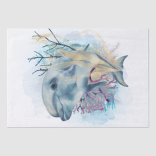 Niedliches Dolphin Seidenpapier