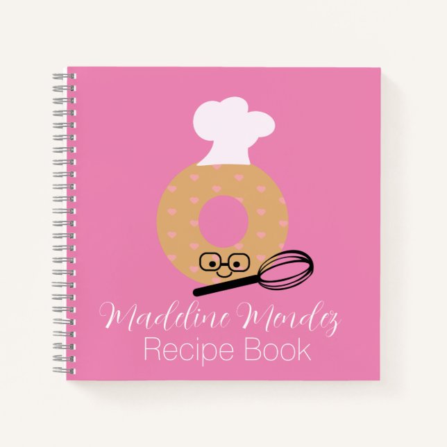 Niedliches Donut Baker Rezept Kids-Notebook Notizbuch (Vorderseite)