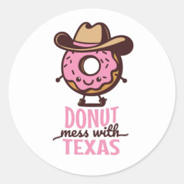 Niedliches Donut-Mess mit Texas Stickers