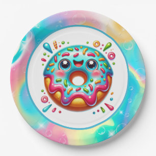 Niedliches Donuts Party Pappteller