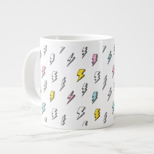 Niedliches Doodle-Blitzmuster Jumbo-Tasse