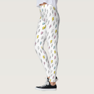 Niedliches Doodle-Blitzmuster Leggings