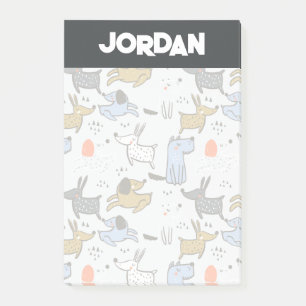 Niedliches Doodle-Dog-Muster Post-it Klebezettel