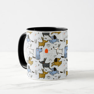 Niedliches Doodle-Dog-Muster Tasse