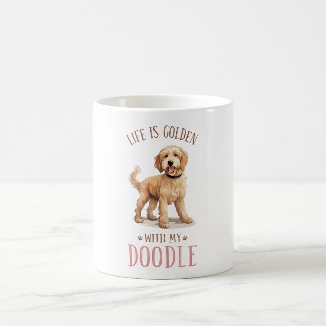 Niedliches Doodle Doodle Zitat Kaffeetasse (Mittel)