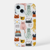 Niedliches Doodle Hand Dragees Katzenmuster