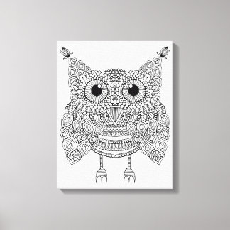 Niedliches Doodle-Schüssel 6 Leinwanddruck