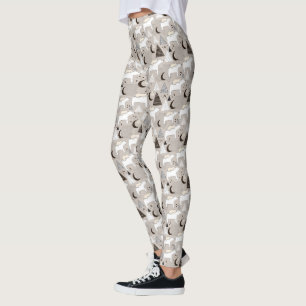 Niedliches Doodle-Waldbärmuster Leggings