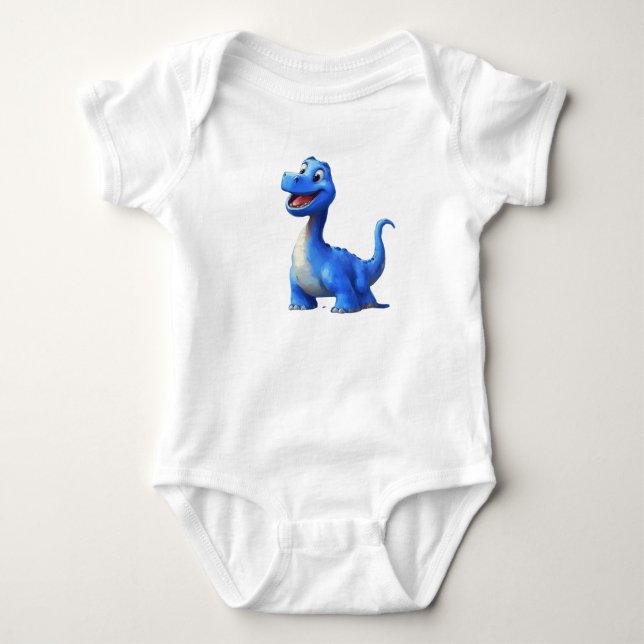 Niedliches Drachendesign Baby Strampler (Vorderseite)