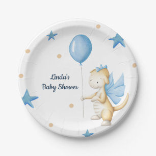 Niedliches Dragon Baby Dusche Party Pappteller