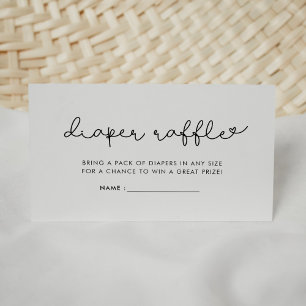 Niedliches Drehbuch Babydusche-Windeln Begleitkarte