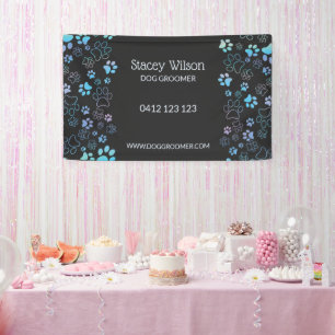 Niedliches Druckmuster Pet Groomer-Geschäftsbanner Banner