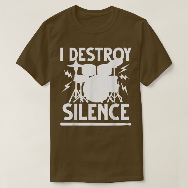 Niedliches Drum Set Art Men Drummeln Rocker Musik T-Shirt (Design vorne)