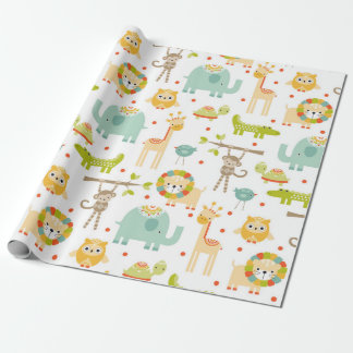 Niedliches Dschungeltierpapier Geschenkpapier