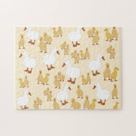 Niedliches Duck & Baby Duckling Muster Puzzle