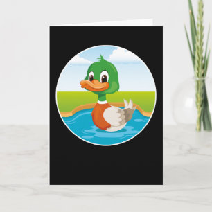 Niedliches Duck Design Funny Animal Lake Ducks Ges Karte