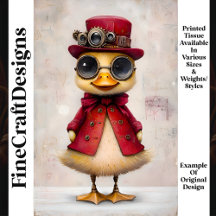 Niedliches Duckeln in Coat & Hat L6 Decoupage