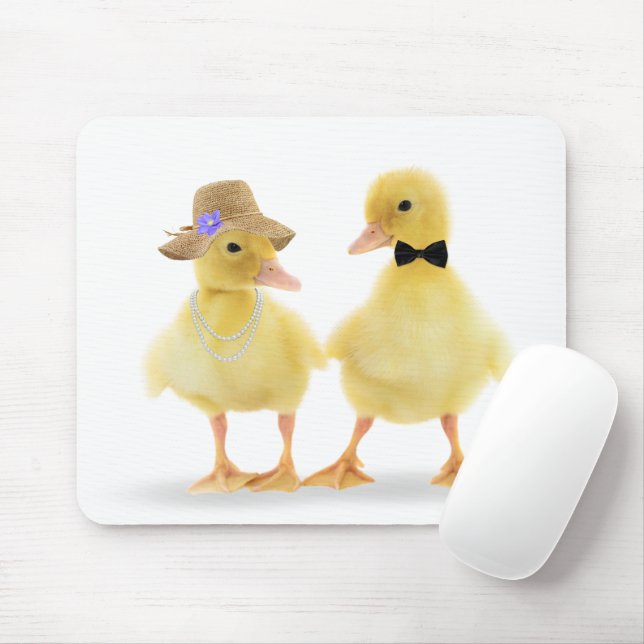 Niedliches Ducklein auf Weiß Mousepad (Mit Mouse)